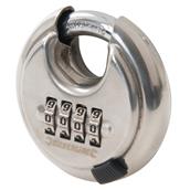 Silverline (926157) Stainless Steel Combination Disc Padlock 4-Digit 70mm