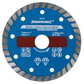 Silverline (950392) Marble Cutting Diamond Blade 110 x 20mm Castellated Continuous Rim