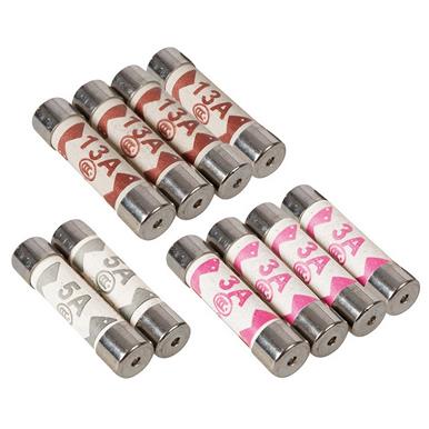 PowerMaster (952591) Assorted Fuses 3A, 5A & 13A Pack of 10
