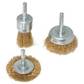 Silverline (985332) Brassed Steel Wire Wheel and Cup Brush Set 3pce