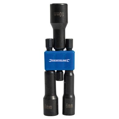 Silverline (987785) Magnetic Nut Driver Set 3pce 6 8 & 10mm