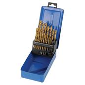 Silverline (DS49) Titanium-Coated HSS Drill Bit Set 19pce