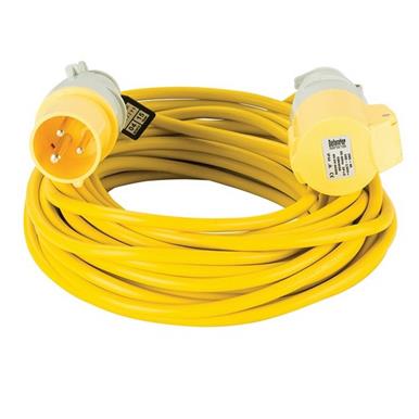 Defender E85111 Extension Lead Yellow 14m 1.5mm 16A 110V
