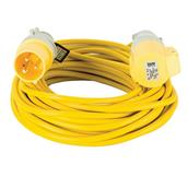 Defender E85111 Extension Lead Yellow 14m 1.5mm 16A 110V