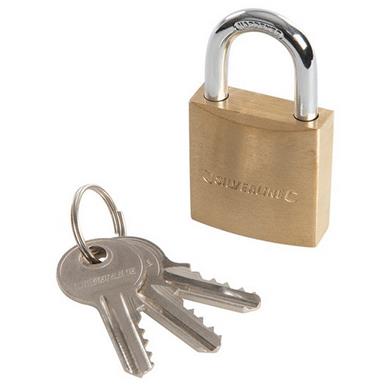 Silverline (MSS02) Brass Padlock 30mm
