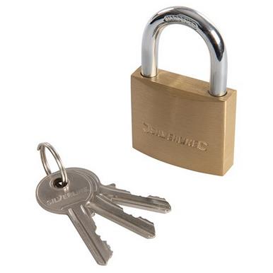 Silverline (MSS03) Brass Padlock 40mm