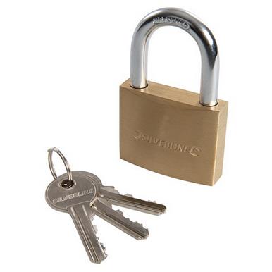Silverline (MSS04) Brass Padlock 50mm