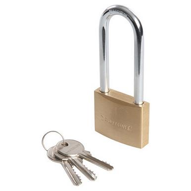 Silverline (MSS04L) Brass Padlock Long Shackle 50mm