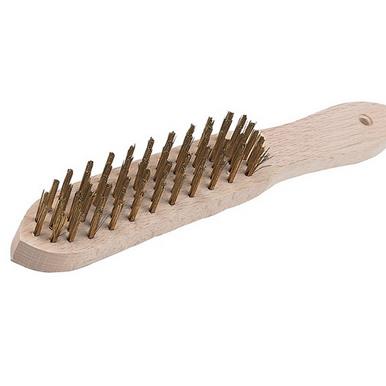 Silverline (PB05) Brassed Wire Brush 4 Row