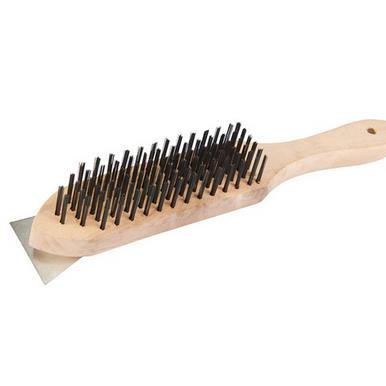 Silverline (PB16) Wooden Wire Brush & Scraper 6 Row