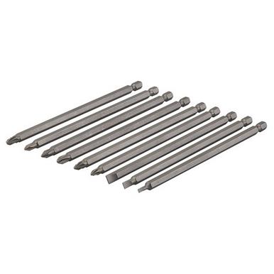 Silverline (SB08) Extra-Long Power Bit Set 9pce 150mm