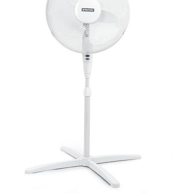Status 16&quot; White Stand Fan Oscillating 3 Speed
