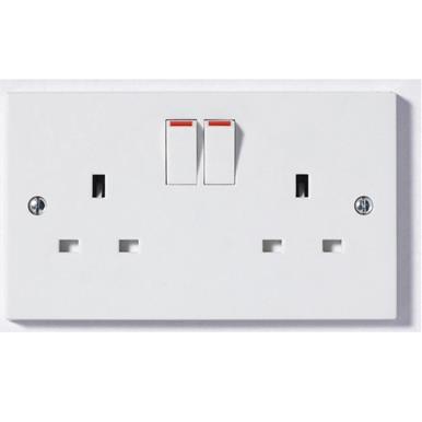 Status Wall Socket Switched 2 Gang 13 Amp