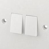 Status Light Switch White 2 Gang 2 Way