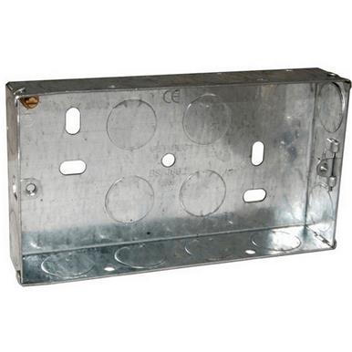 Status Metal Back Box 35mm 2 Gang