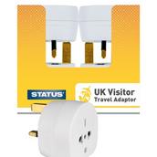 Status UK Visitor Adaptor Plug White