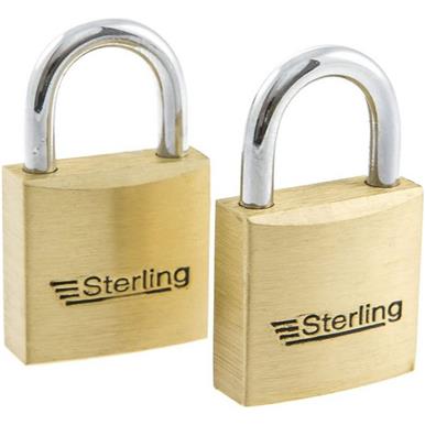 Sterling Duo 222 Brass Padlock 40mm Twin Pack