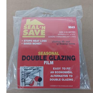 Stormguard 110M0436SQM Seasonal Double Glazing Film Clear 6SQM