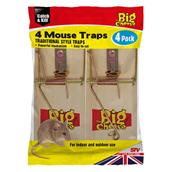 The Big Cheese Wooden Mouse Trap Pack of 4