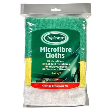 Triplewax CTA024 Microfibre Cloth Pack/3