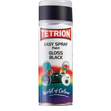 Tetrion Easy Spray Paint Black Gloss 400ml