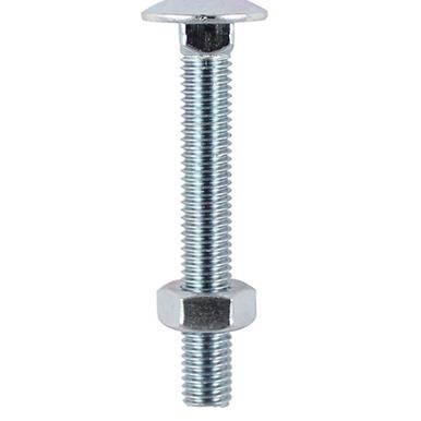 Timco Carriage Bolts & Nuts M10 x 110 ZP Box of 25