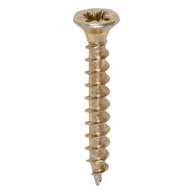 Timco Yellow Countersunk Woodscrews 3.5x25mm Box of 200