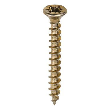 Timco Yellow Countersunk Woodscrews 3.5x30mm Box of 200
