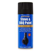 Rustoleum Stove and BBQ Paint Black Matt Finish 400ml Spray