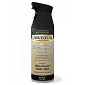 Rustoleum Universal All Surface Satin Black Spray 400ml * Clearance *