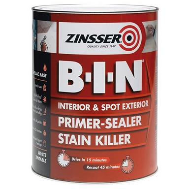 Zinsser B-I-N Primer, Sealer, Stain Killer Paint 1Ltr