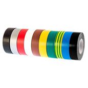 Electrical PVC Tape 19mm x 20m Assorted Colours Pack of 10