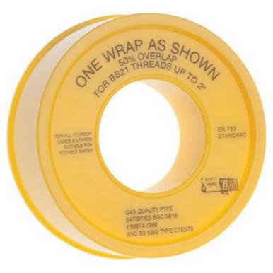 Ultra PTFE Gas Tape Yellow Pack of 10