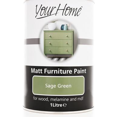 Your Home Matt Furniture Paint Sage Green 1L