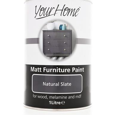 Your Home Matt Furniture Paint Natural Slate 1L