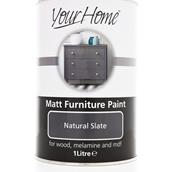 Your Home Matt Furniture Paint Natural Slate 1L