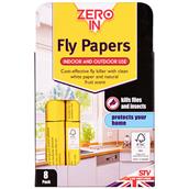 Zero In Fly Papers Pack of 8