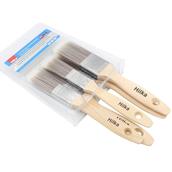 Hilka Wooden Synthetic Bristle Paint Brush Set 5Pc