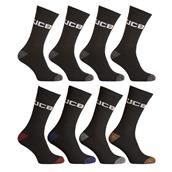 JCB (JCBX73) Apparel Work Boot Socks Pack 8 Pairs Size 6-11