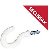 SecurPak SP10115 - Bag/10 Cup Hook White 25mm (9)