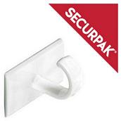 SecurPak SP10132 - Bag/10 Self Adhesive Cup Hook White (5)