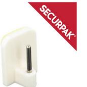 SecurPak SP10150 - Bag/10 Self Adhesive Curtain Rod Hook White (2)