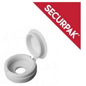 SecurPak SP10540 - Bag/10 Fold Over Screw Caps White (30)