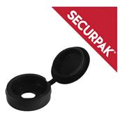 SecurPak SP10546 - Bag/10 Fold Over Screw Caps Large Black (25)