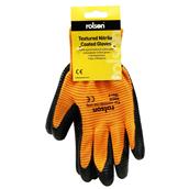 * Pack of 12 Prs * Rolson 60650 Textured Nitrile Coated Work Gloves Size Large